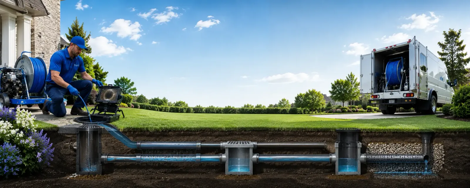 Outdoor drain cleaning information for Rock View, WV